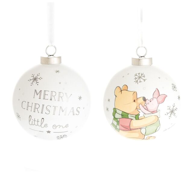 Disney Winnie The Pooh & Piglet Ceramic Christmas Tree Bauble - Xm9805