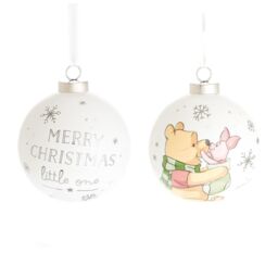 Disney Winnie The Pooh & Piglet Ceramic Christmas Tree Bauble - Xm9805