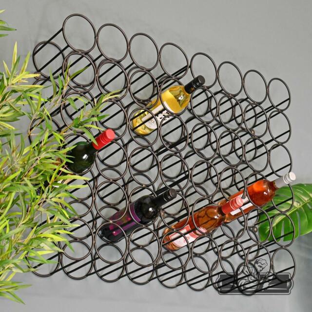 12 Bottle Steel Wall Mounted Wine Rack