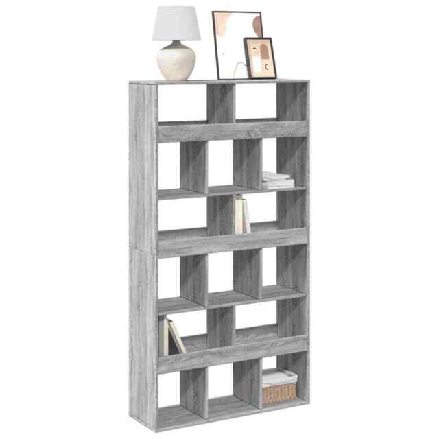 Bookcase Grey Sonoma 100x33x187.5 Cm Engineered Wood Vidaxl