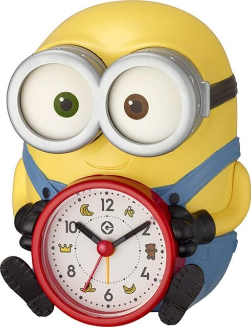 Rhythm ?erea30me33 Minion Bob Place Clock Alarm Clock Voice Alarm