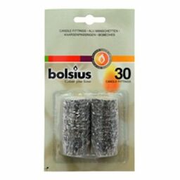 Pack Of 30 Bolsius Silver Candle Fittings Candle Grips - Ideal For