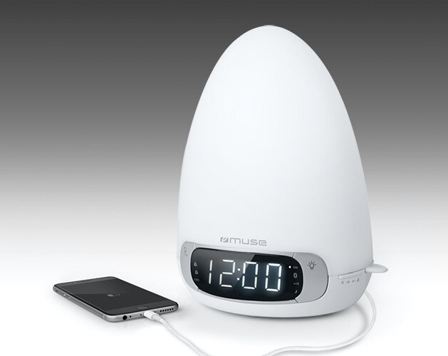Muse Clock Radio Lamp White, Ml-35bt