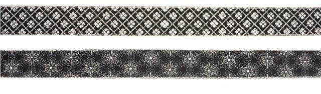 Premier Christmas Decorations 6cm X 2.7m Black And Silver Velvet