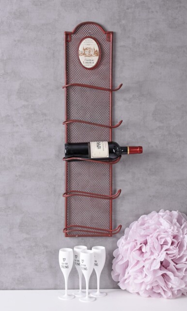 Antique Wine Rack Bottle Rack Hanging Shelf Metal Shelf Shabby
