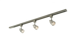 Tracking Lighting Silver Bullett Track 3 Light Kit Satin Chrome Saxby