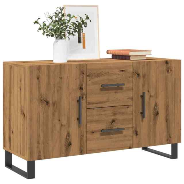 Sideboard Artisan Oak 100x36x60 Cm Engineered Wood Vidaxl