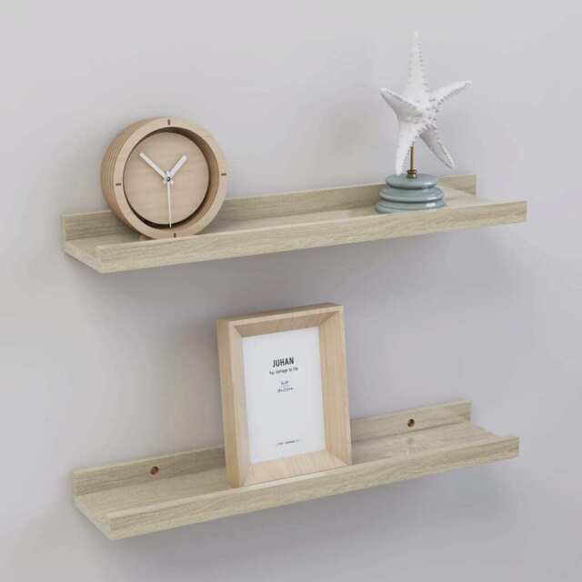 Wall Shelves 2 Pcs Sonoma Oak 40x9x3 Cm Vidaxl