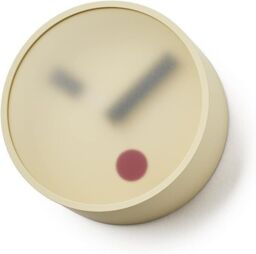 Lemnos Wall Clock Analog Yellow Km22-01 130x55mm Silent 3 Colors
