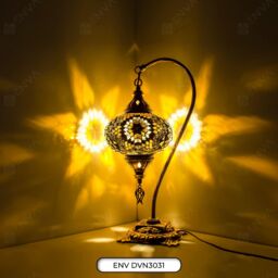 Turkish Moroccan Mosaic Lamp Tiffany Glass Table Desk Lamp Colorful -