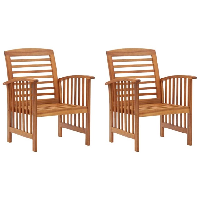 Garden Chairs Wooden Outdoor Dining Seat Armchair Solid Acacia Wood