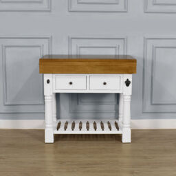 Kitchen Island, Butchers Block, Bespoke, Handmade, Farmhouse - White