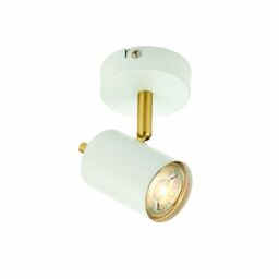 Endon Gull 3.5w Led Gu10 Single Ceiling Spotlight Matt White Brushed