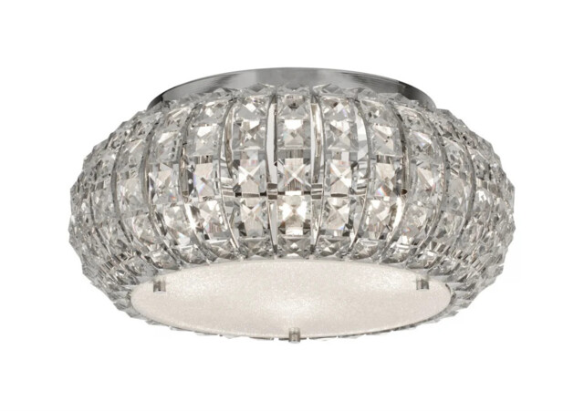 Ceiling Light Silver Marilyn Chrome Semi Flush Chandelier Crystal