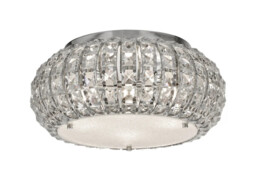 Ceiling Light Silver Marilyn Chrome Semi Flush Chandelier Crystal