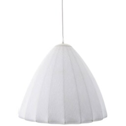 Litecraft Lunar Cocoon Styled Ceiling Pendant White Fabric Shaded E27