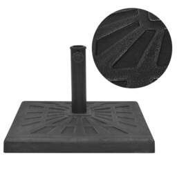 Parasol Base Resin Square Black 19 Kg Vidaxl