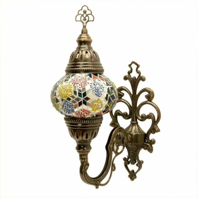 Turkish Moroccan Style Multicolour Mosaic Wall Sconce Light Lamp
