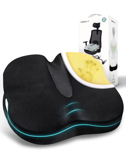 Ergonomic Seat Cushion Premium Memory Foam Chair Pad With Anti Slip