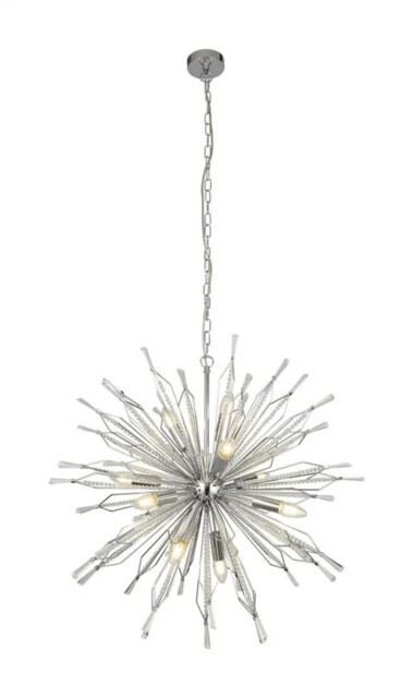 Ceiling Light Silver Starburst 10 Chrome Searchlight 8610-10cc