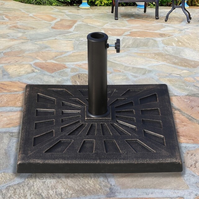 Garden Parasol Square Base Stand Heavy Duty Patio Garden Umbrella