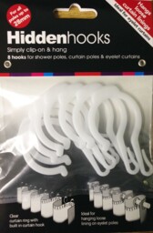Hidden Curtain Hooks, Add Lining To Eyelet Curtains, No Sewing 28 Mm,