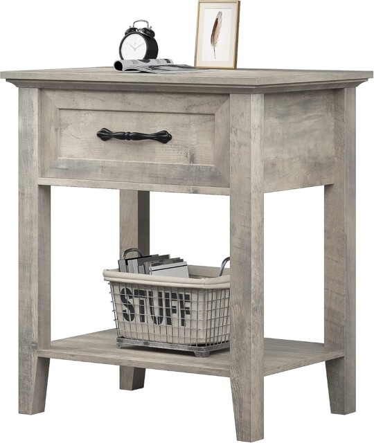 Industrial Bedside Table Side Cabinet End Table Nightstand 2 Tiers