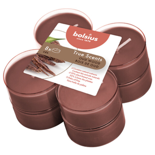 8717847138002 Bolsius Świece Zapachowe Maxi Light 8 Szt True Scents