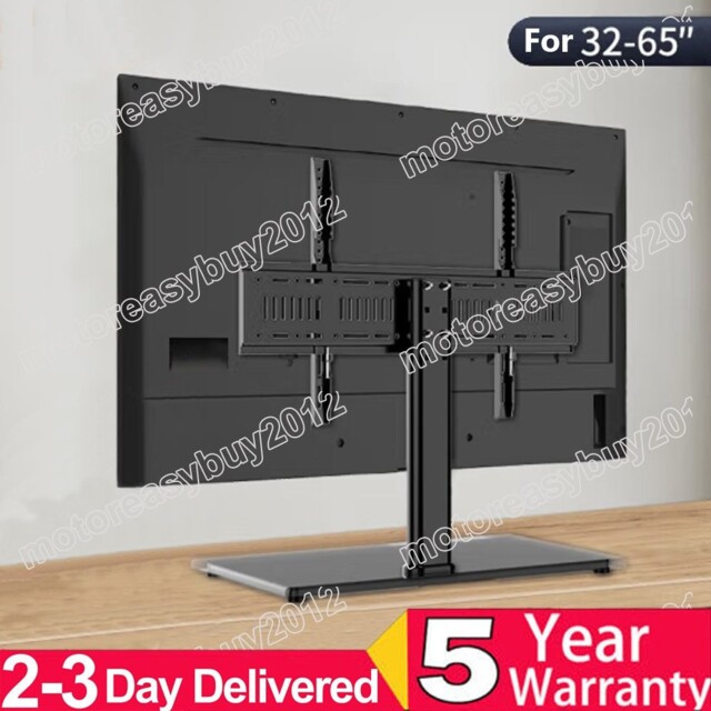 Tv Stand Bracket Desk Top Monitor Table Mount Vesa Universal For 22-70