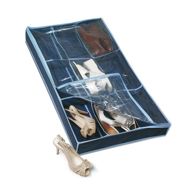Rayen 2385.60 Shoe Tidy Storage Case For 9 Pairs Of Shoes In Blue
