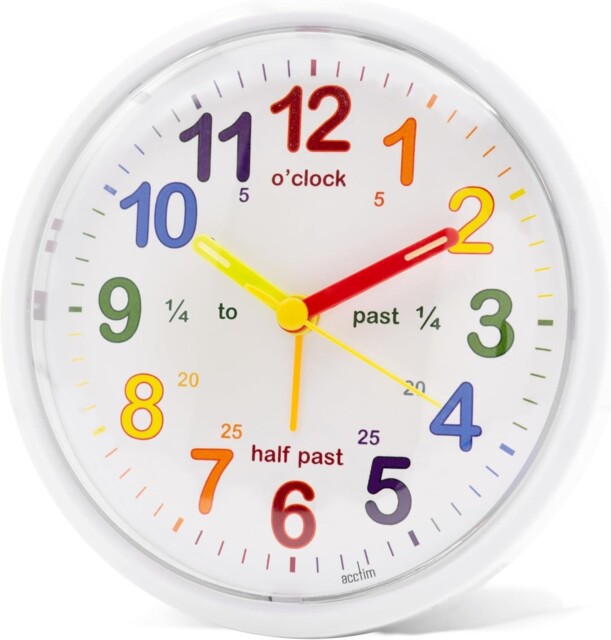 Acctim Lulu 2 Alarm Clock Analogue Non Ticking Sweep 15212 Teaching