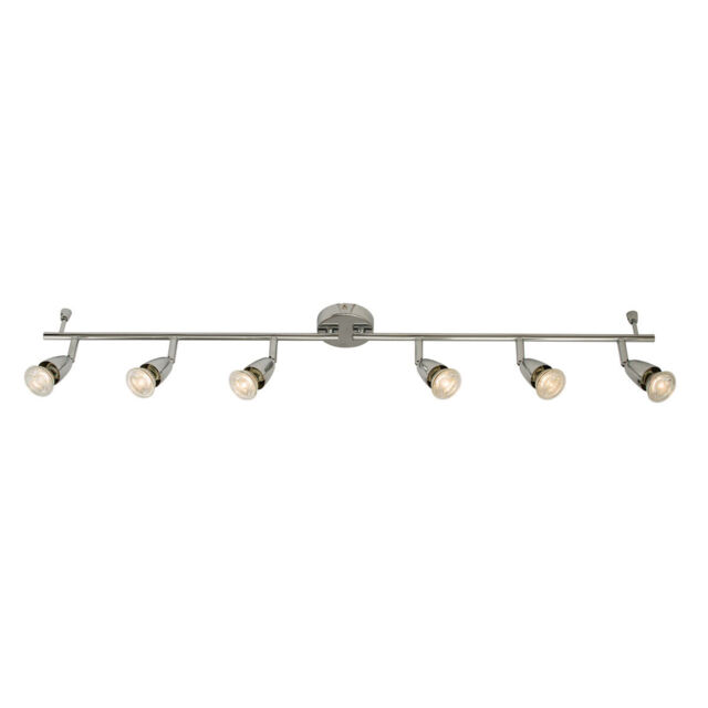 Saxby Amalfi Six Head Gu10 Spotlight Bar Swivel Ceiling Mounted