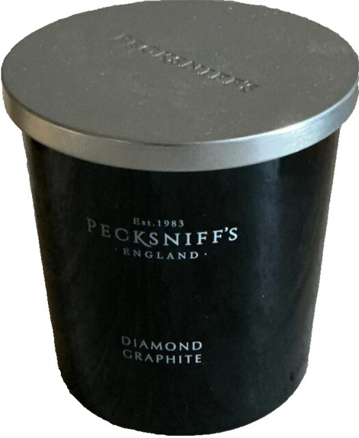 Pecksniff's Diamond Graphite Black Jar Scented Candle 184g 40hrs