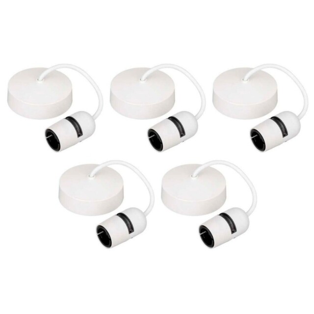 "5 X Deta S106/6t2 Ceiling Safety Pendant Sets C/w Decorators Cover 6"""