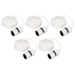 "5 X Deta S106/6t2 Ceiling Safety Pendant Sets C/w Decorators Cover 6"""