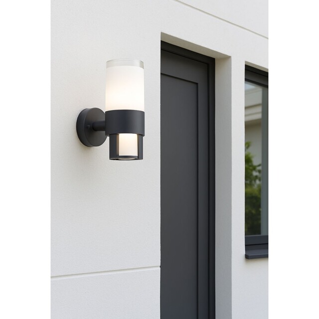 Globo Led Outdoor Light Wall Lamp Nexa Gray Ip44 12.2w 1050lm Warm