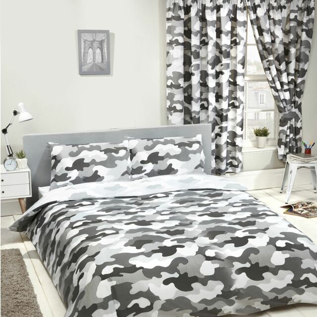 Kids Double Duvet Cover Sets Boys Girls - Stars Football Dinosaur Camo