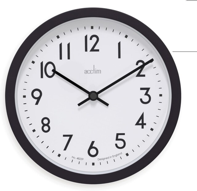Acctim Elstow 22843 Wall Clock In Soot Black