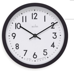 Acctim Elstow 22843 Wall Clock In Soot Black