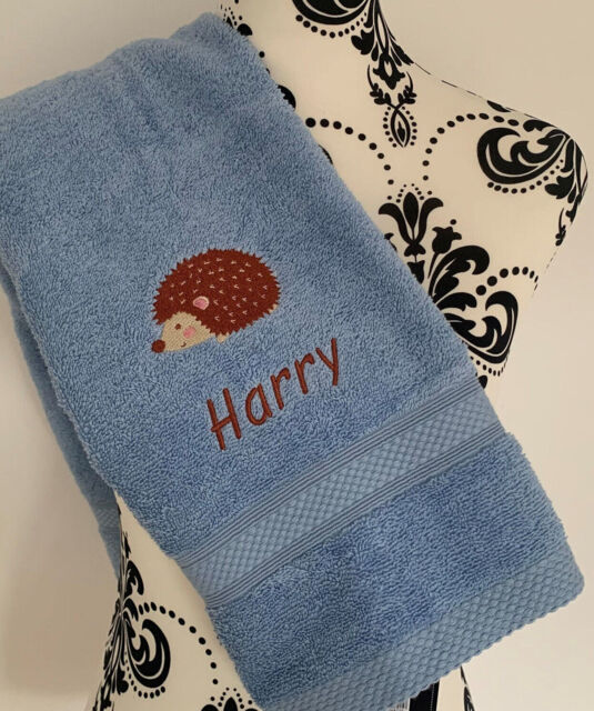 Hedgehog Towel - Personalised - Flannel / Hand Towel / Bath Towel