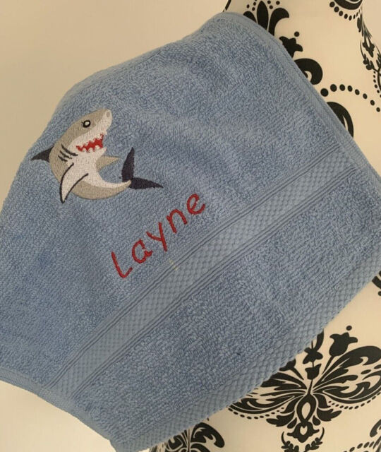 Shark Towel - Personalised - Flannel / Hand Towel / Bath Towel