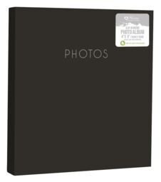 "Silver Or Black Cover Photo Album 2 Sizes 4"" X 6"" Slip In Adhesive"