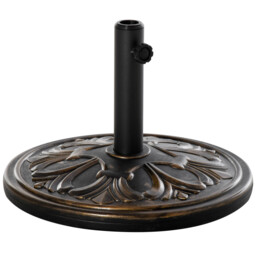 13kg Parasol Base Round Cement Umbrella Stand Heavy Duty Bronze