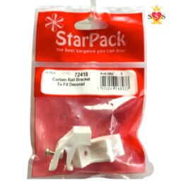 Curtain Rail Brackets To Fit Decorail Track No:72418 1 Pack Of 2pcs