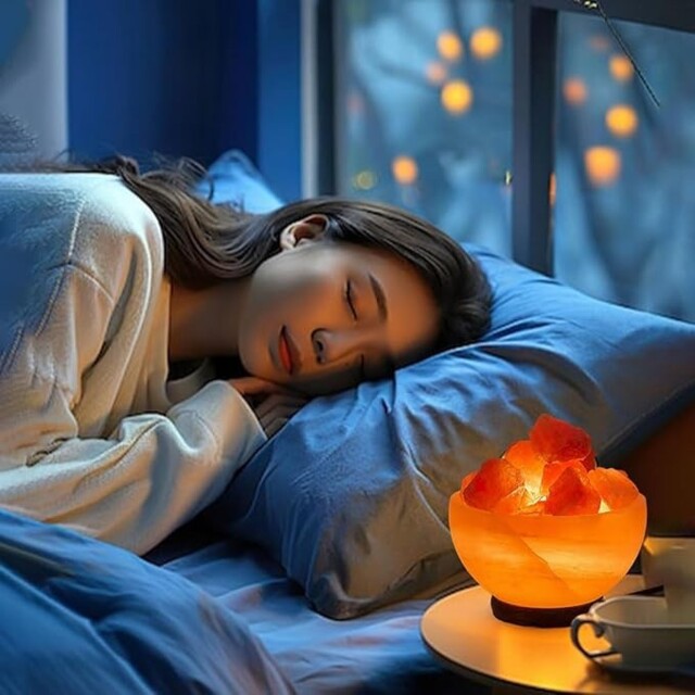 Himalayan Salt Lamp Usb Fire Bowl Light Natural Pink Crystal Rock