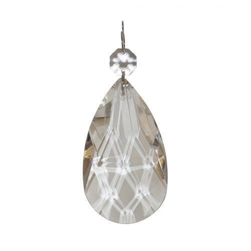 Litecraft Spare 11cm Almond Crystal Effect Pendant For Chandeliers -