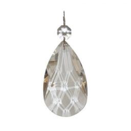Litecraft Spare 11cm Almond Crystal Effect Pendant For Chandeliers -