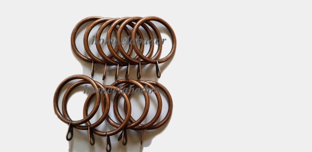 12x30mm Copper Colour Curtain Rings Pole Rod Hanging Eyes Strong Metal