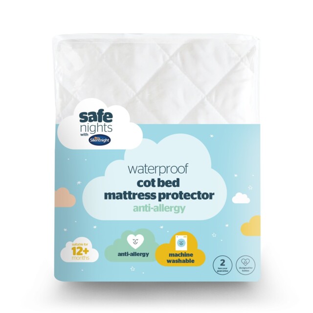 Silentnight Safe Nights Mattress Protector Cot Bed Waterproof Toddler