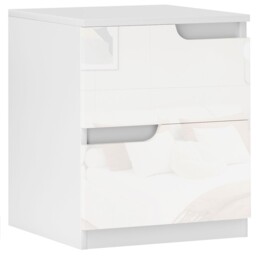 Homcom Modern Bedside Table With 2 Drawers For Bedroom, Living Room,